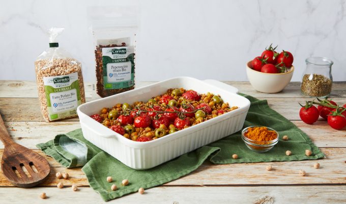 teglia marocchina farro e ceci