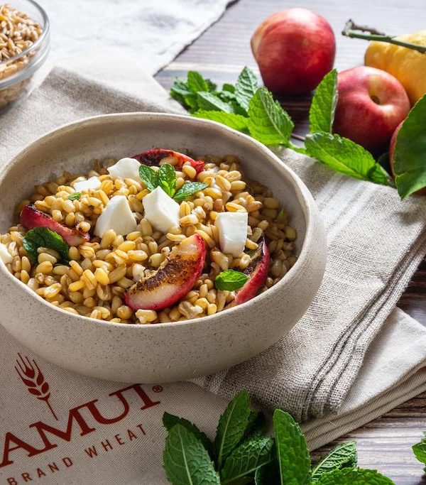 insalata fredda pesche e monzzarella