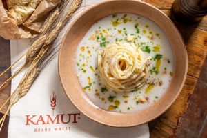 Linguine con crema di pane
