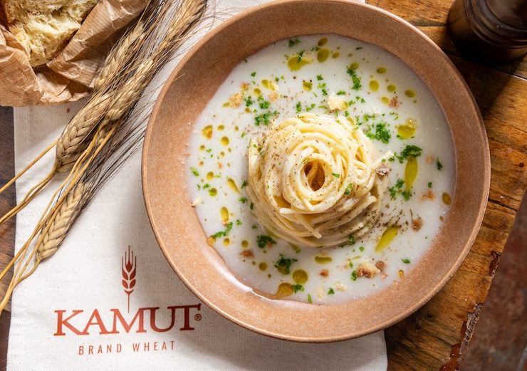 Linguine con crema di pane