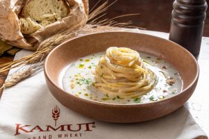 Linguine con crema di pane