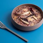risotto di farro con radicchio e bitto