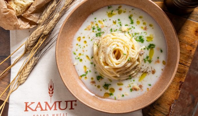 Linguine con crema di pane